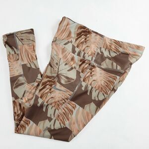 Nike Dry Leggings Size XS Brown Pink Print Cropped Moisture Wick Womens